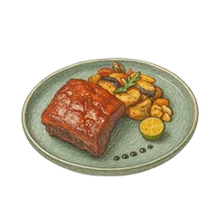 American Charcoal-Grilled Pork Ribs