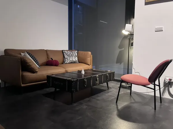 The sofa lounge inside Trésor Bistro
